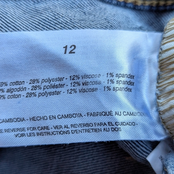 NWT Vintage America Medium Wash Stretch Denim Boot Cut Blue Jeans Size 12 - Picture 7 of 9